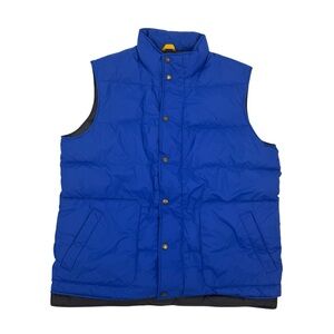 Lands’ End Men’s Size Large Down Feathers Puffer Vest Royal Blue